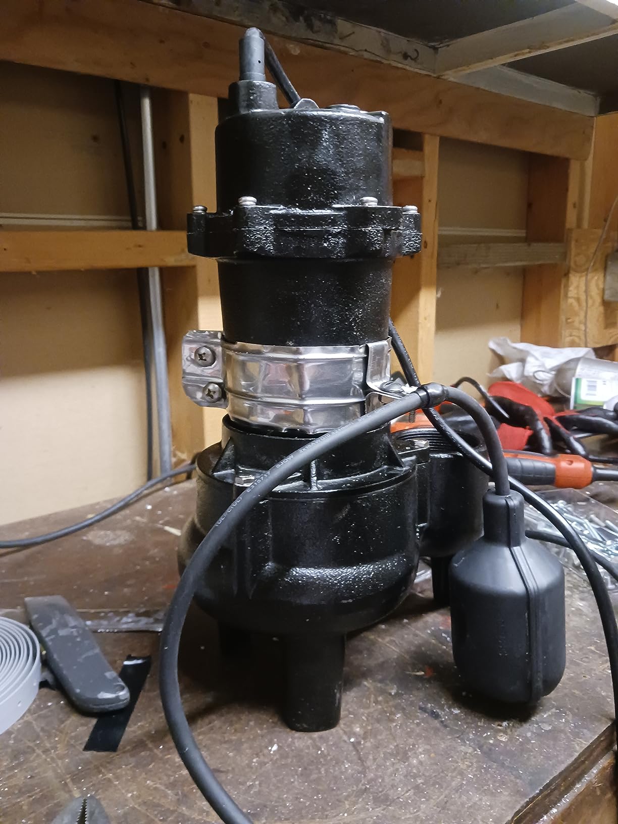 WAYNE RPP50-1/2 HP Cast Iron Sewage Pump with Piggy Back Tether Float Switch customer photo 2
