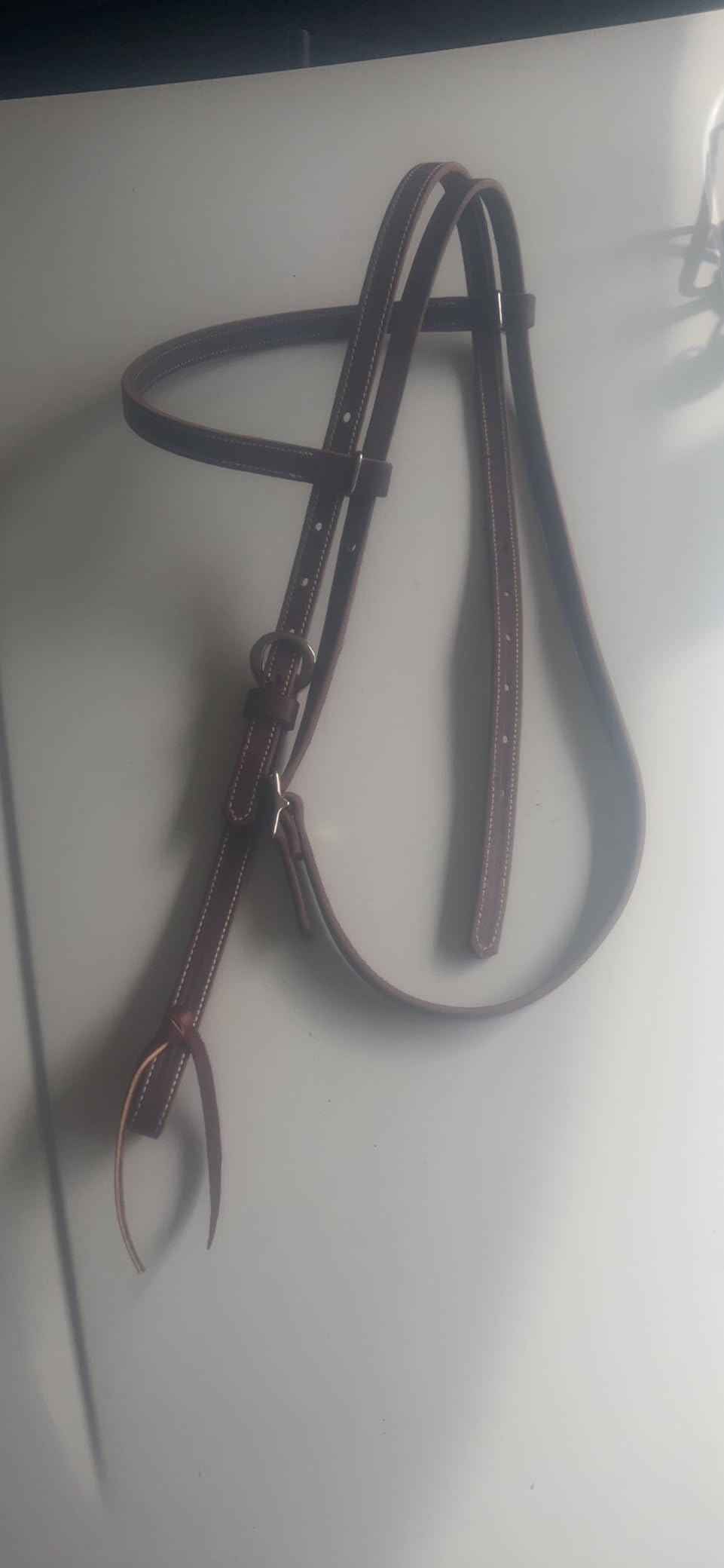 Weaver Leather Latigo Leather Browband Headstall, Burgundy customer photo 1