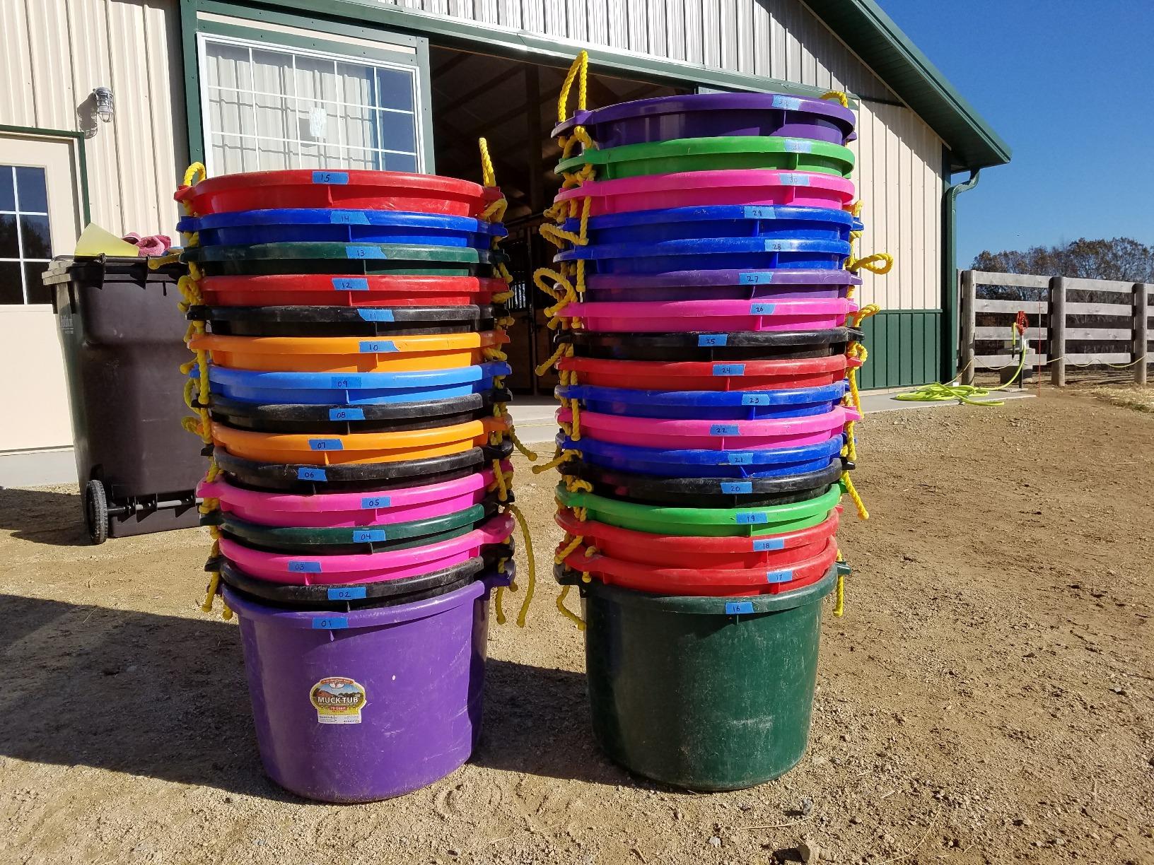 Little Giant Plastic Muck Tub | Durable & Versatile Utility Bucket with Handles | Muck Bucket | Durable Handles | 70 Quart | Black customer photo 2
