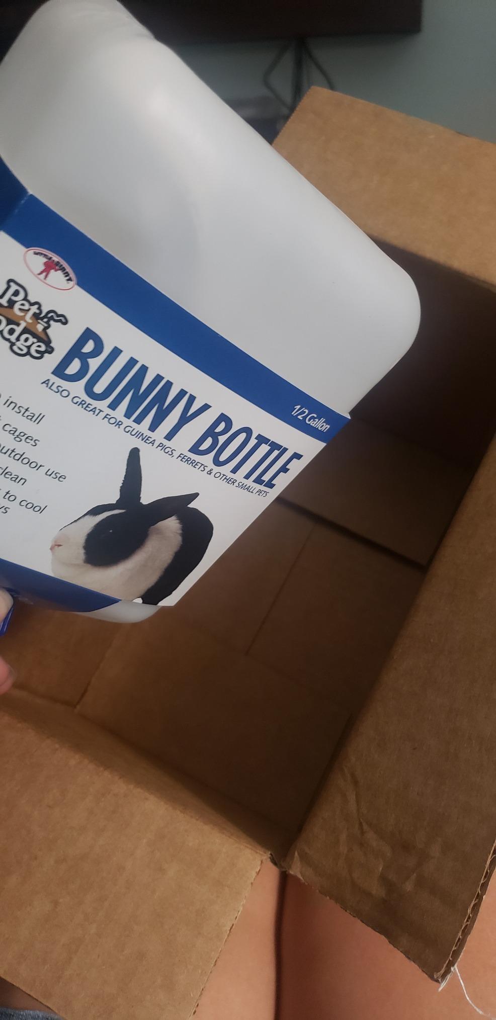 Pet Lodge Cage Water Bottle | Bunny Bottle Water Dispenser | Great for Indoor or Outdoor Use | Made in USA | 64 Oz customer photo 2