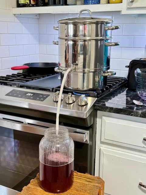 Cook N Home Stainless Steel Steam Juice Extractor, 11-Qt Steam Juicer Pot | Induction ready, Works on All Stovetops, Steamer pan with Strainer, Lid & Hose for Fruits Jelly Jam & Syrup customer photo 1