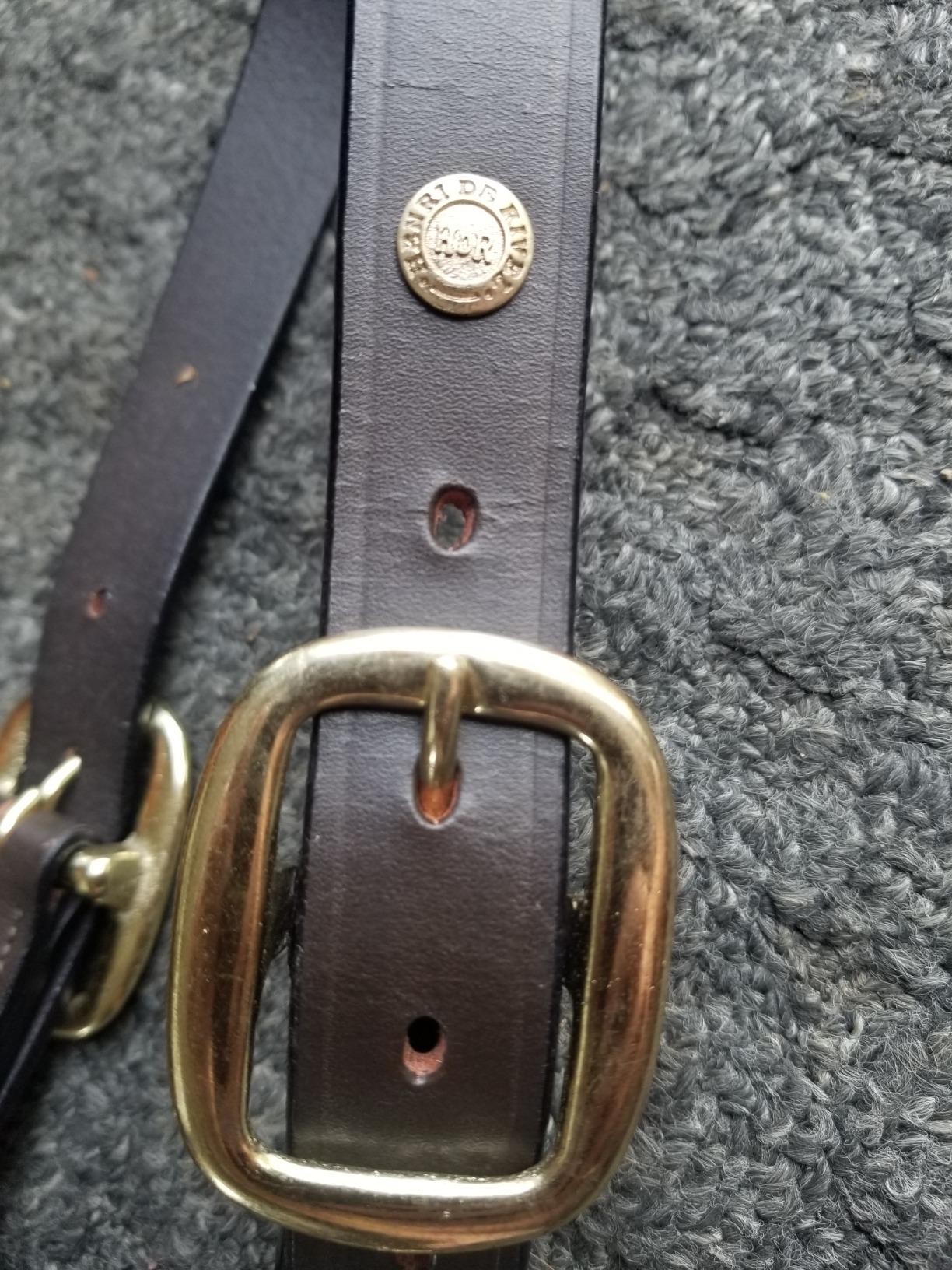 Henri de Rivel Advantage Leather Halter - Size:Horse Color:Havana customer photo 1