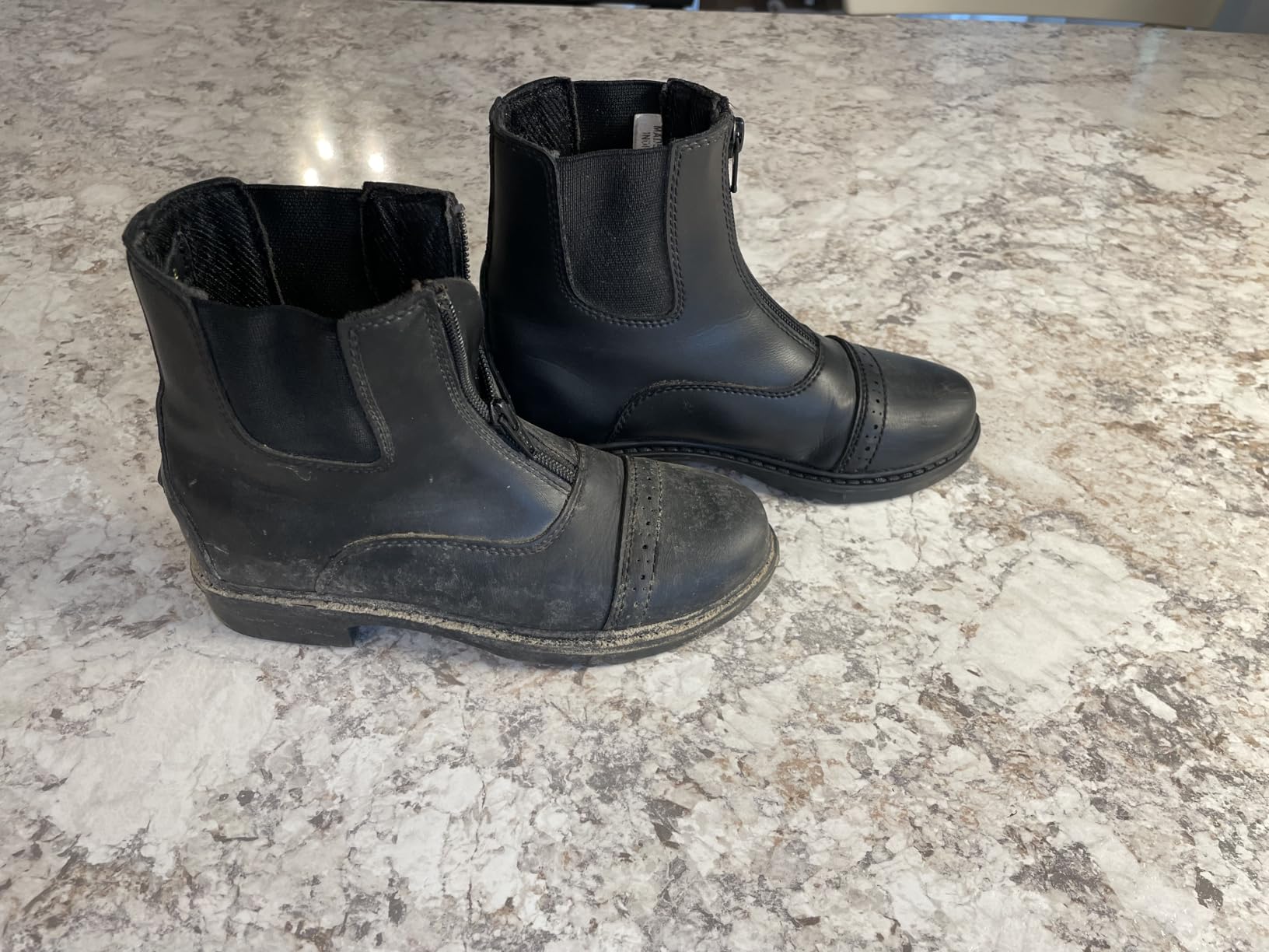 TuffRider Children's Starter Front Zip Paddock Boots | Durable, Easy to Clean Water-Resistant Horse Riding Boots for Kids customer photo 2