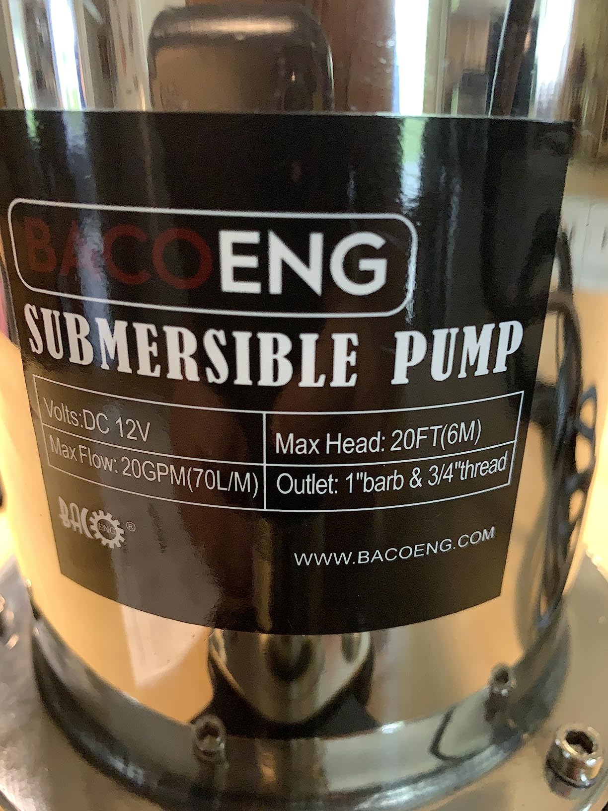 BACOENG DC 12V Farm & Ranch Solar Water Pump Submersible Well Pump 26ft Lift customer photo 1