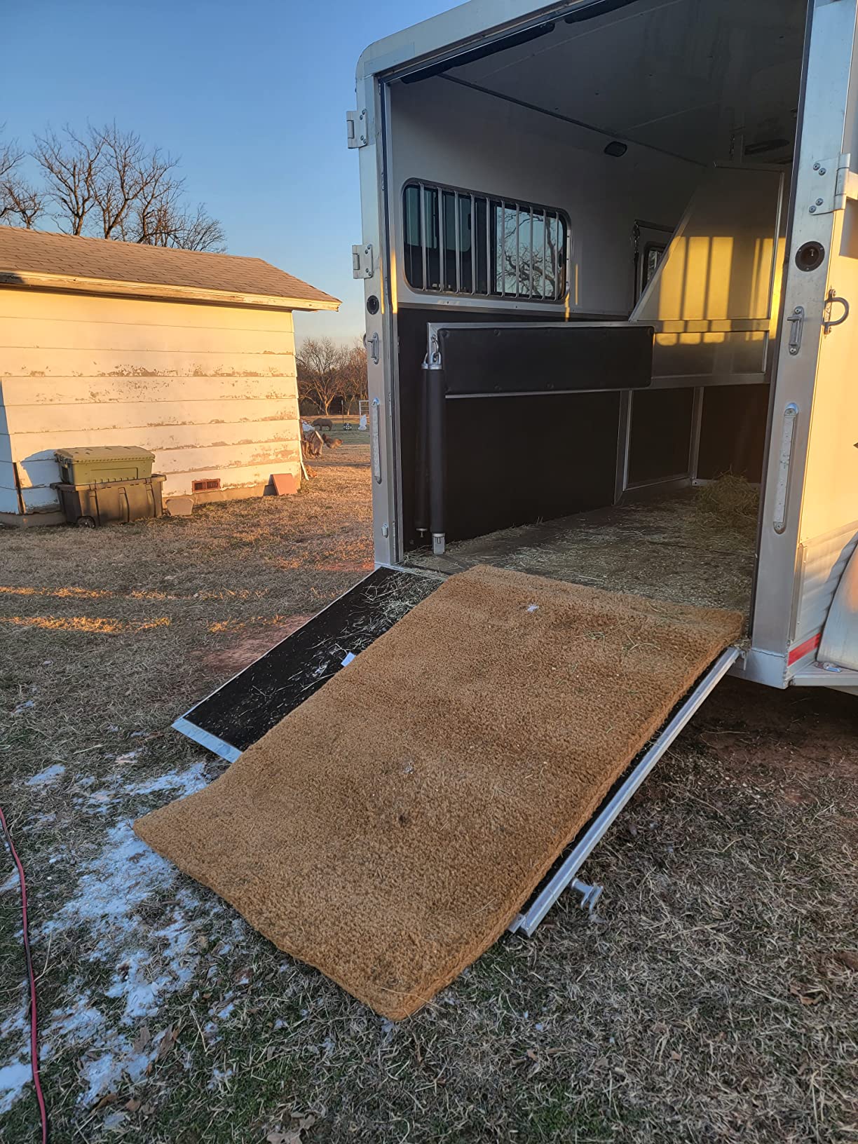 Kempf Horse Van Natural Coco Coir Mat (4' x 6') - Heavy Duty, High Traction, Woven-Backed Coconut Fiber for Trailers & Ramps customer photo 1