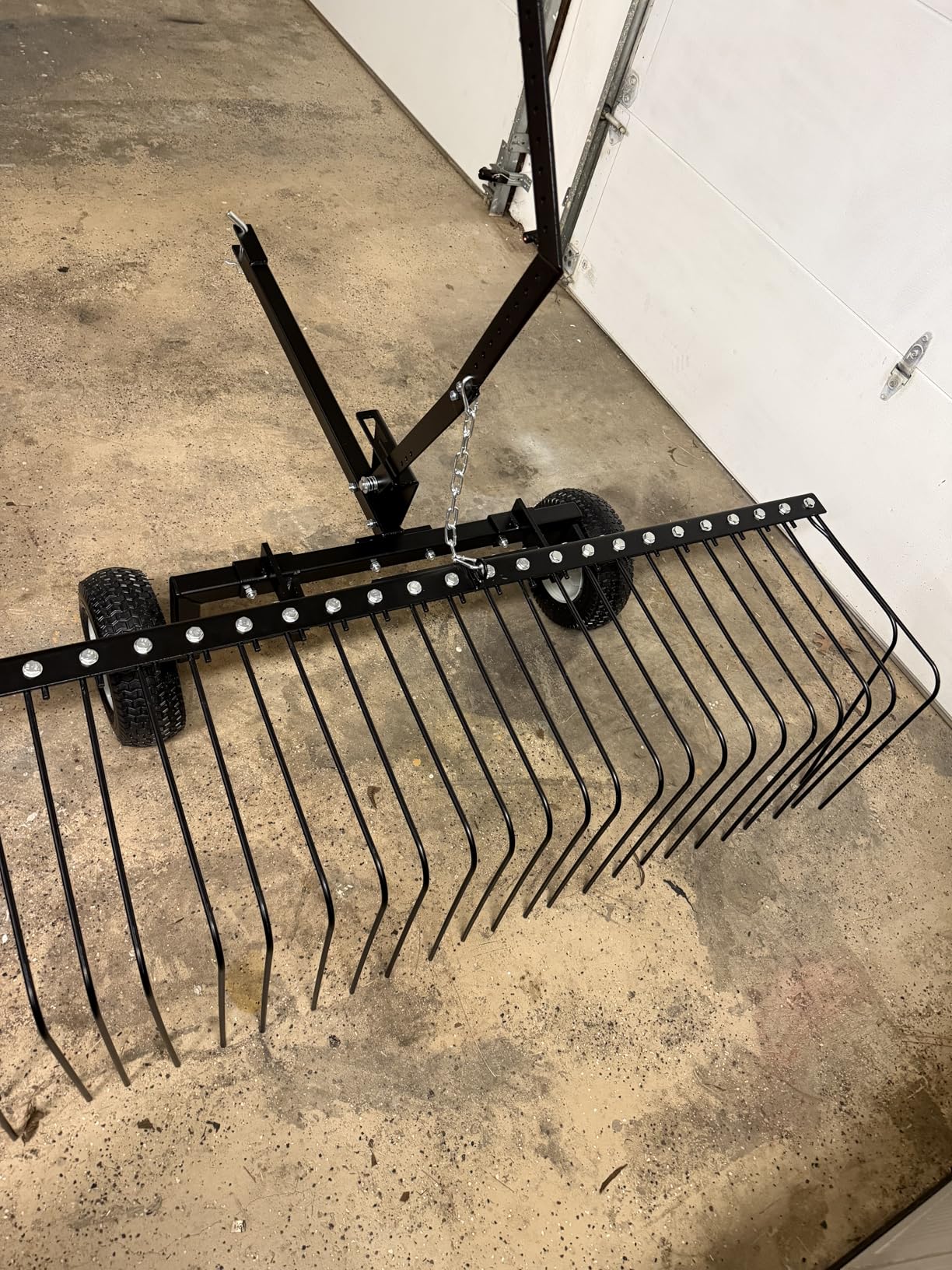 Yard Tuff Pine Straw Rake, Steel Lawn Sweeper with 24 Spring Tines, 60-Inch - Leaf Collector Attachment with Pin Hitch for ATV, UTV or Utility Tractor customer photo 1