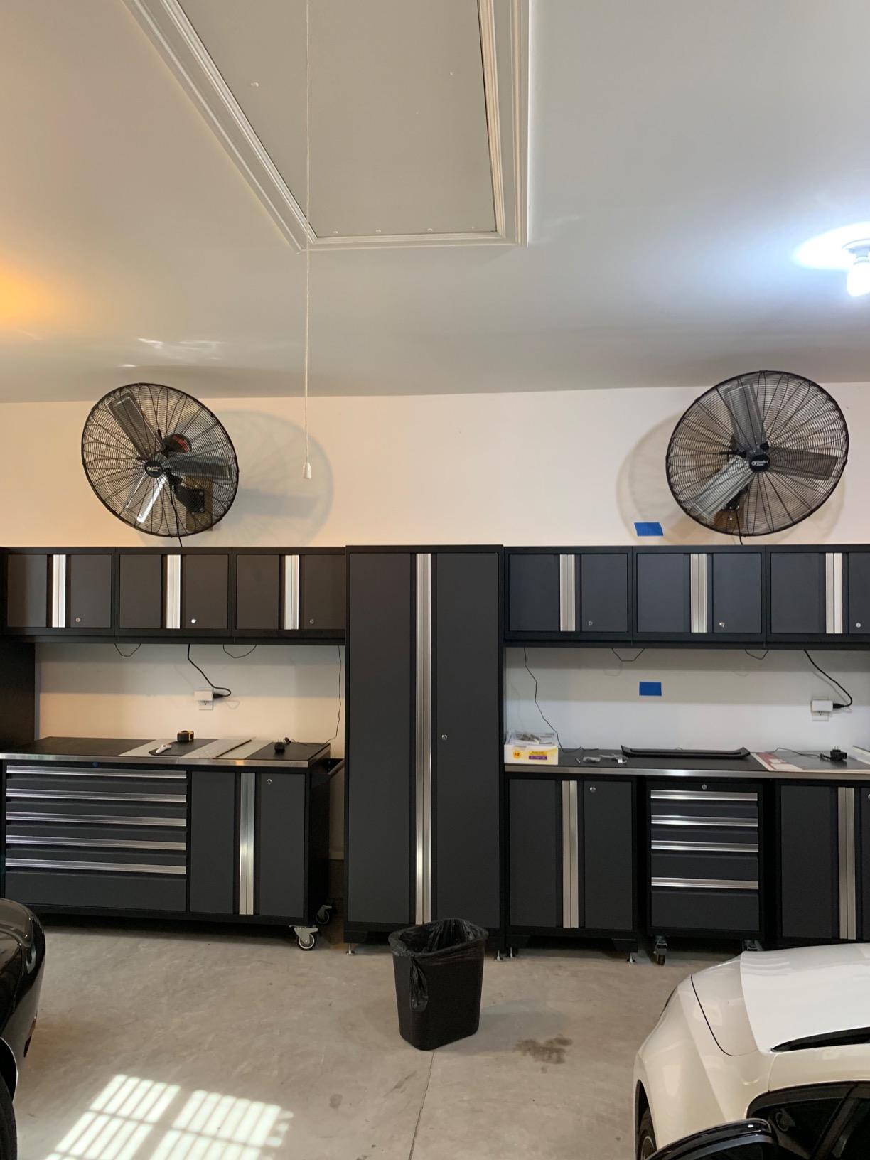 Comfort Zone Oscillating High Velocity Industrial Wall Fan, 30 inch, 2 Speed, All Metal, Adjustable Angle & Tilt, Steel Mounting Bracket, Aluminum Blades, Ideal for Garage or Workshop, CZHVW30EX customer photo 1
