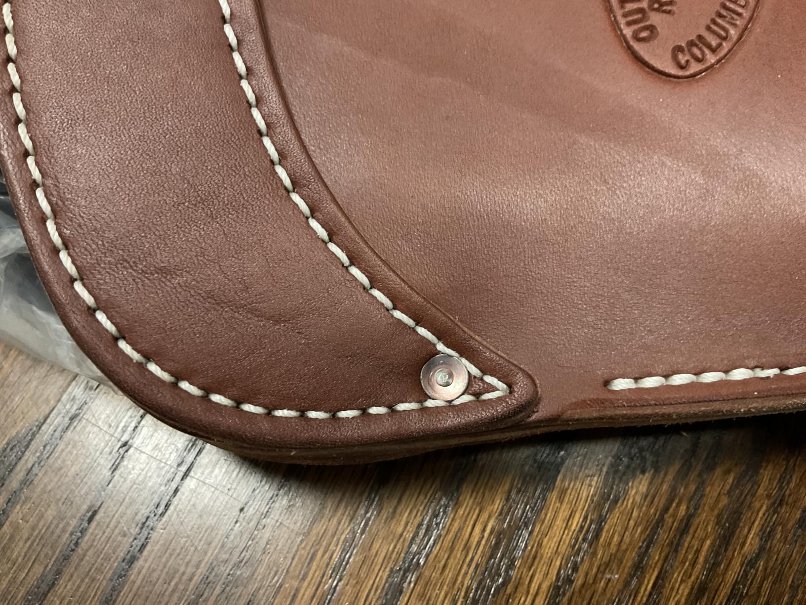Outfitters Supply Guides Premium U.S. Tanned Leather Carbine Rifle Scabbard for Lever Action Rifles; SBR Scabbard; Attaches To Saddle, ATV/UTV With 52