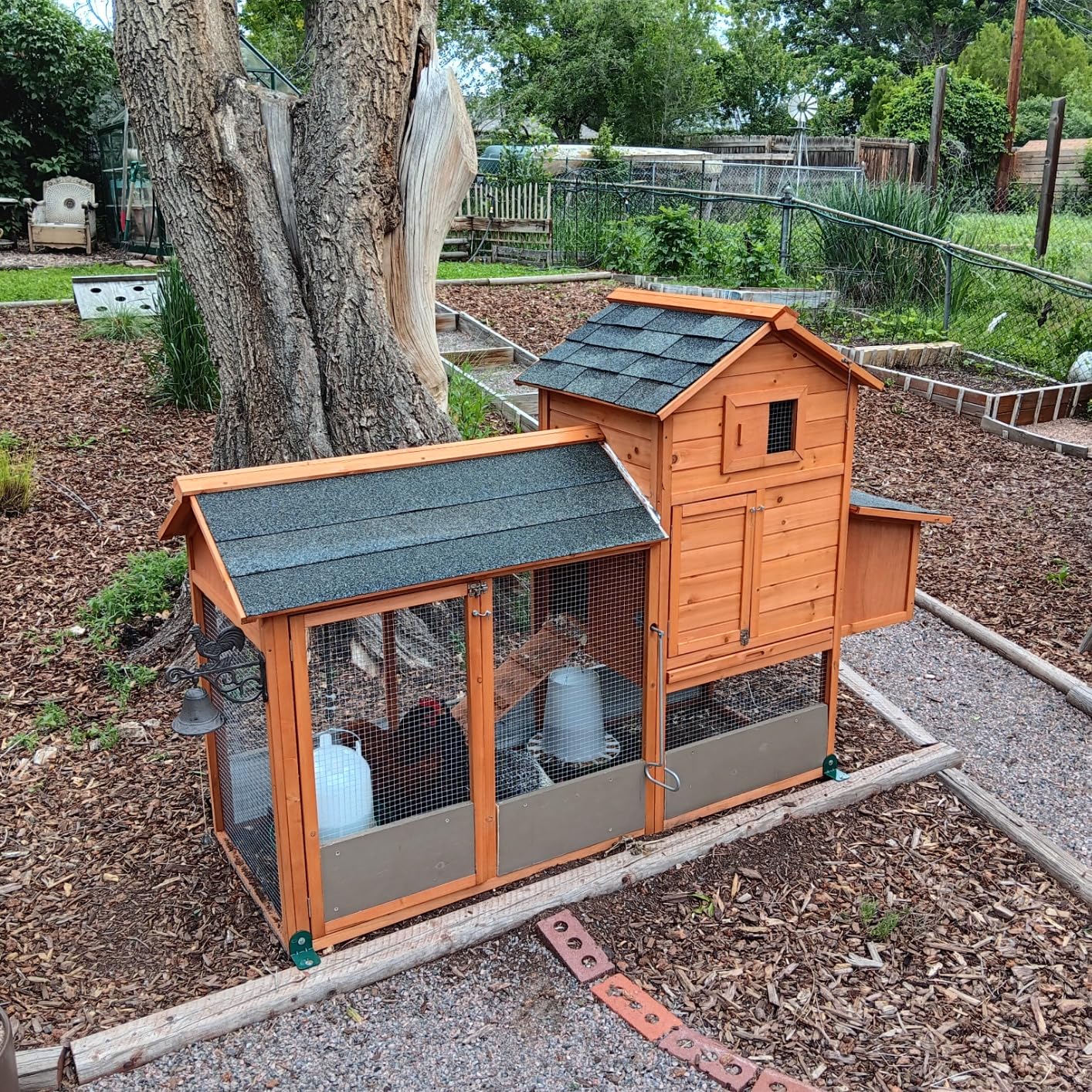 Best Choice Products 80in Outdoor Wooden Chicken Coop Multi-Level Hen House, Poultry Cage w/Ramps, Run, Nesting Box, Wire Fence, 3 Access Areas customer photo 2