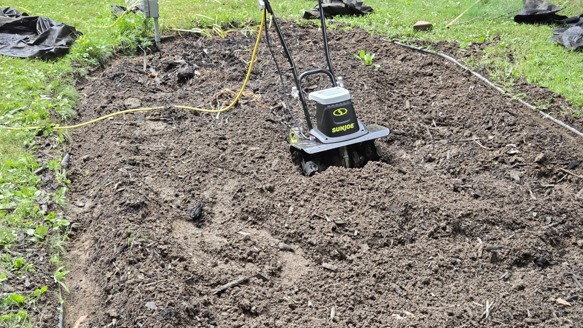 Sun Joe Corded Electric Garden Tiller & Cultivator with Steel Tines, TJ604E customer photo 1