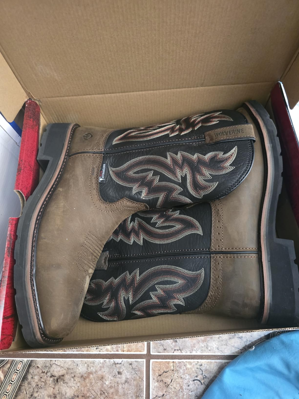 Men's Rancher Waterproof Steeltoe Square Toe 10in Wellington Work Boot customer photo 1