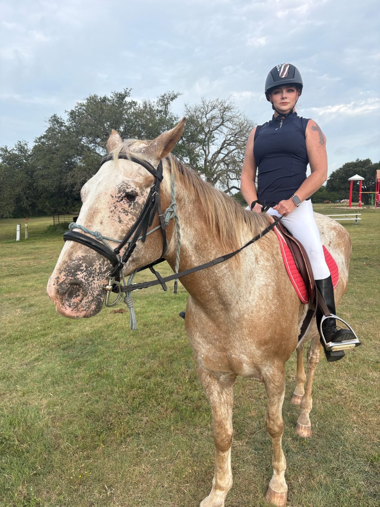 Troxel Spirit Duratec Full Coverage Horse Riding Helmet, Low-Profile Adjustable Design, Safety Horseback Riding Gear customer photo 1