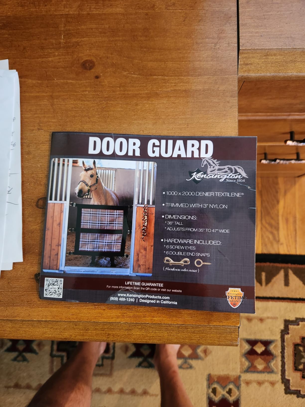 Kensington Door Guard for Horses - Designed to Keep Horse Securely in Stall in Style - Adjustable Straps and Hardware Included customer photo 2