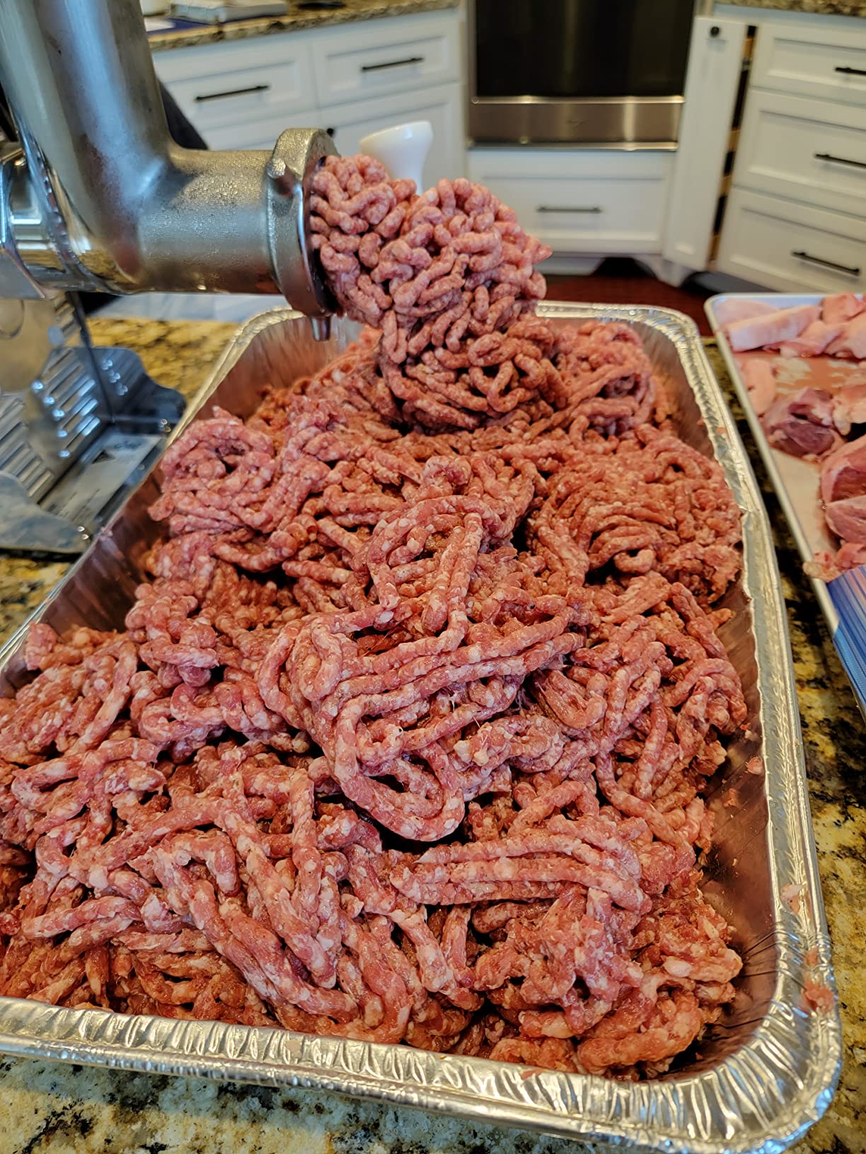 Weston Pro Series Electric Meat Grinder, Commercial Grade, 750 Watts, 1 HP, 9lbs. Per Minute, Stainless Steel (10-1201-W) customer photo 2