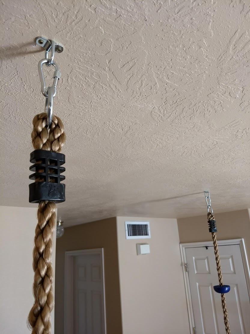 Squirrel Products Climbing Rope with Disc Swing - Active Outdoor Playset Equipment - Blue customer photo 1