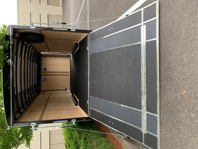 RecPro RV Trailer Diamond Plate Pattern Flooring | Black | 8' 6