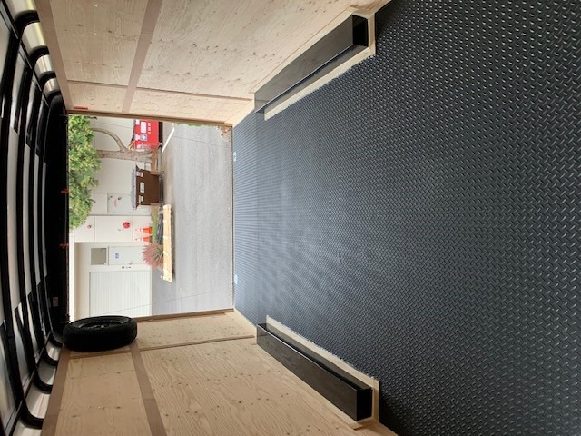 RecPro RV Trailer Diamond Plate Pattern Flooring | Black | 8' 6