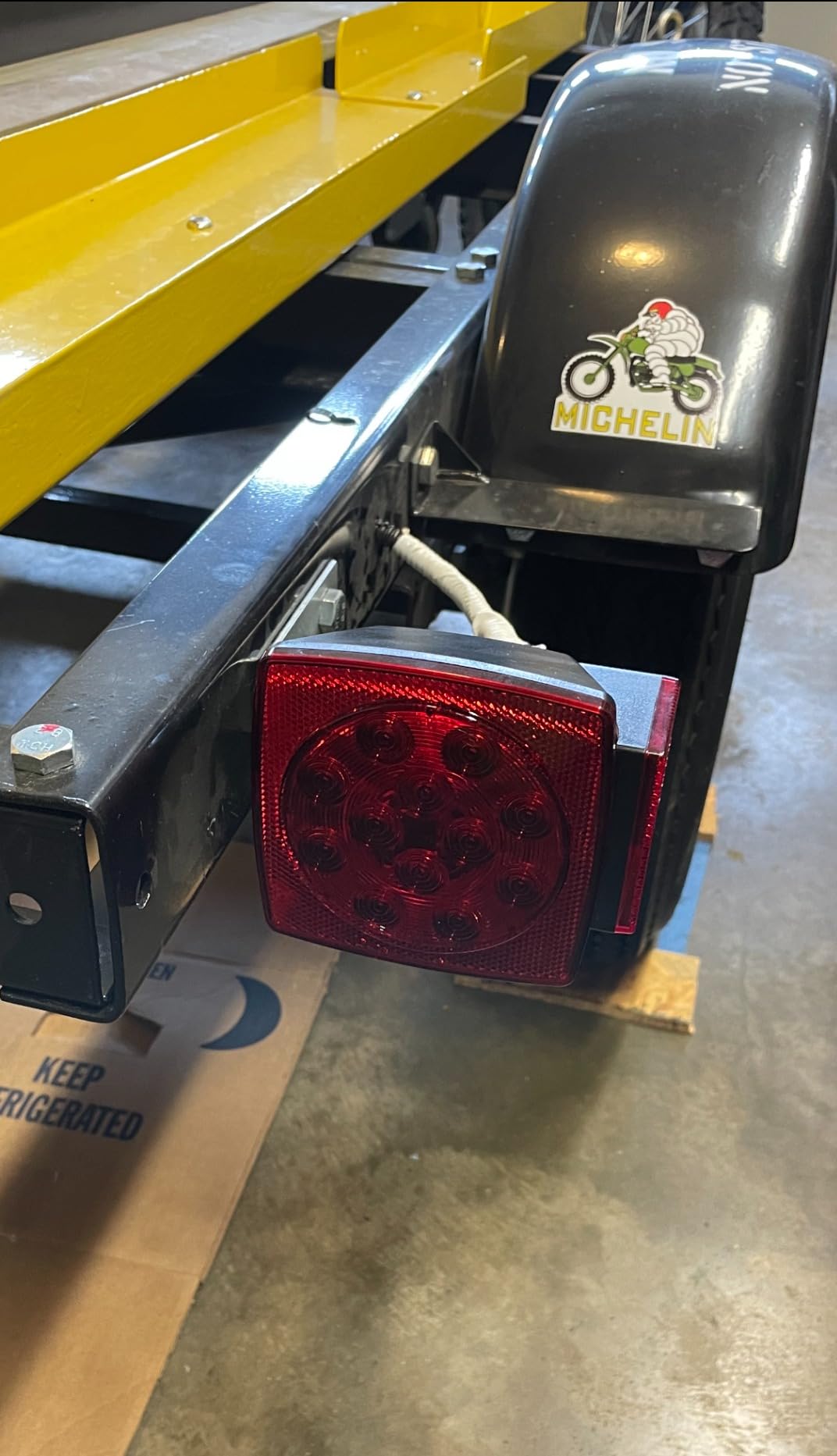 iBrightstar IP68 Waterproof Square Trailer Lights Kit, Red Brake Stop Tail Running License LED Light Lamp for 12V Camper Truck RV Boat Snowmobile Marine Under 80