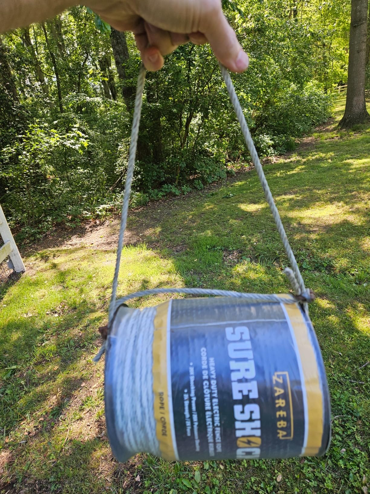 Zareba Heavy-Duty Sure Shock Polyrope, 656 ft Electric Fence Wire | 6 Aluminum Conductors for Temporary Fencing, Rotational Grazing and Livestock Containment customer photo 2