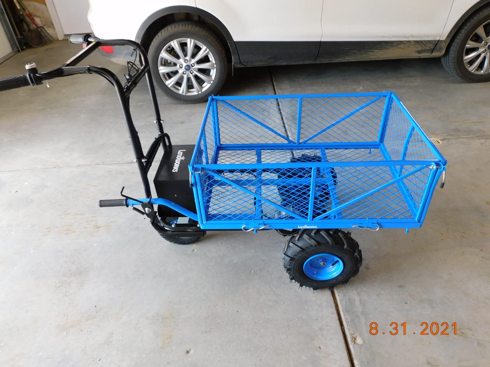 Landworks Electric Utility Cart, 500 lb Load | 48V Lead-Acid Power Wagon Uses a 500W Motor to Tow 1000 lb Through Garages, Warehouses and Outdoor Areas customer photo 2