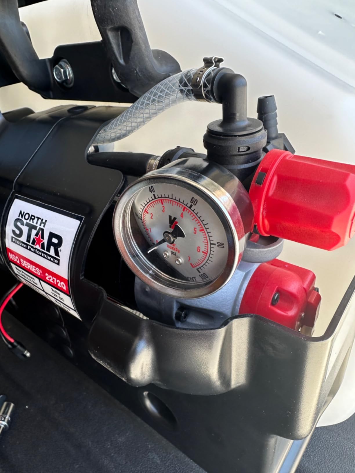 NorthStar ATV Boomless Broadcast & Spot Sprayer - 16-Gallon Tank, 2.2 GPM, 12V, 70 PSI, 14-Ft Spray Swath, NSQ Series On-Demand Pump customer photo 2