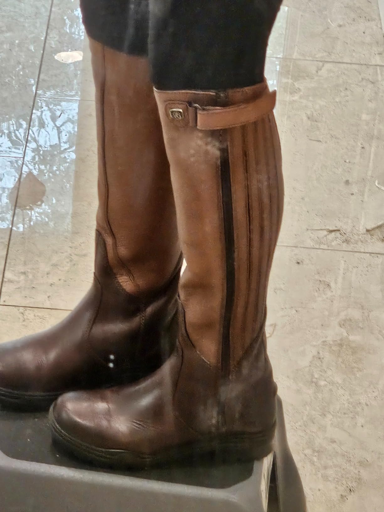 Ovation Women's Moorland II Highrider Tall Riding Boot - Full-Grain Leather Waterproof Breathable Side-Zip Equestrian Boots customer photo 1