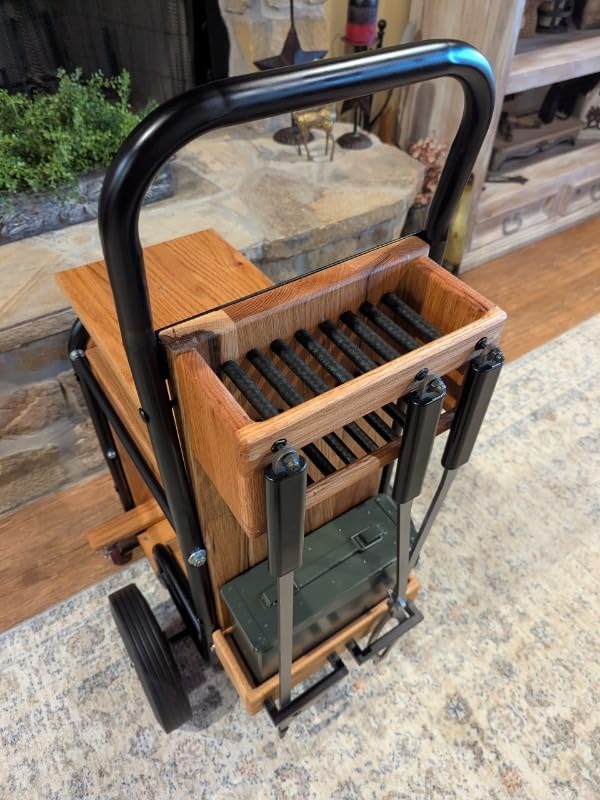 Fire Beauty Firewood Log Cart Carrier, Outdoor and Indoor Wood Rack Storage Mover, Rolling Dolly Hauler customer photo 2