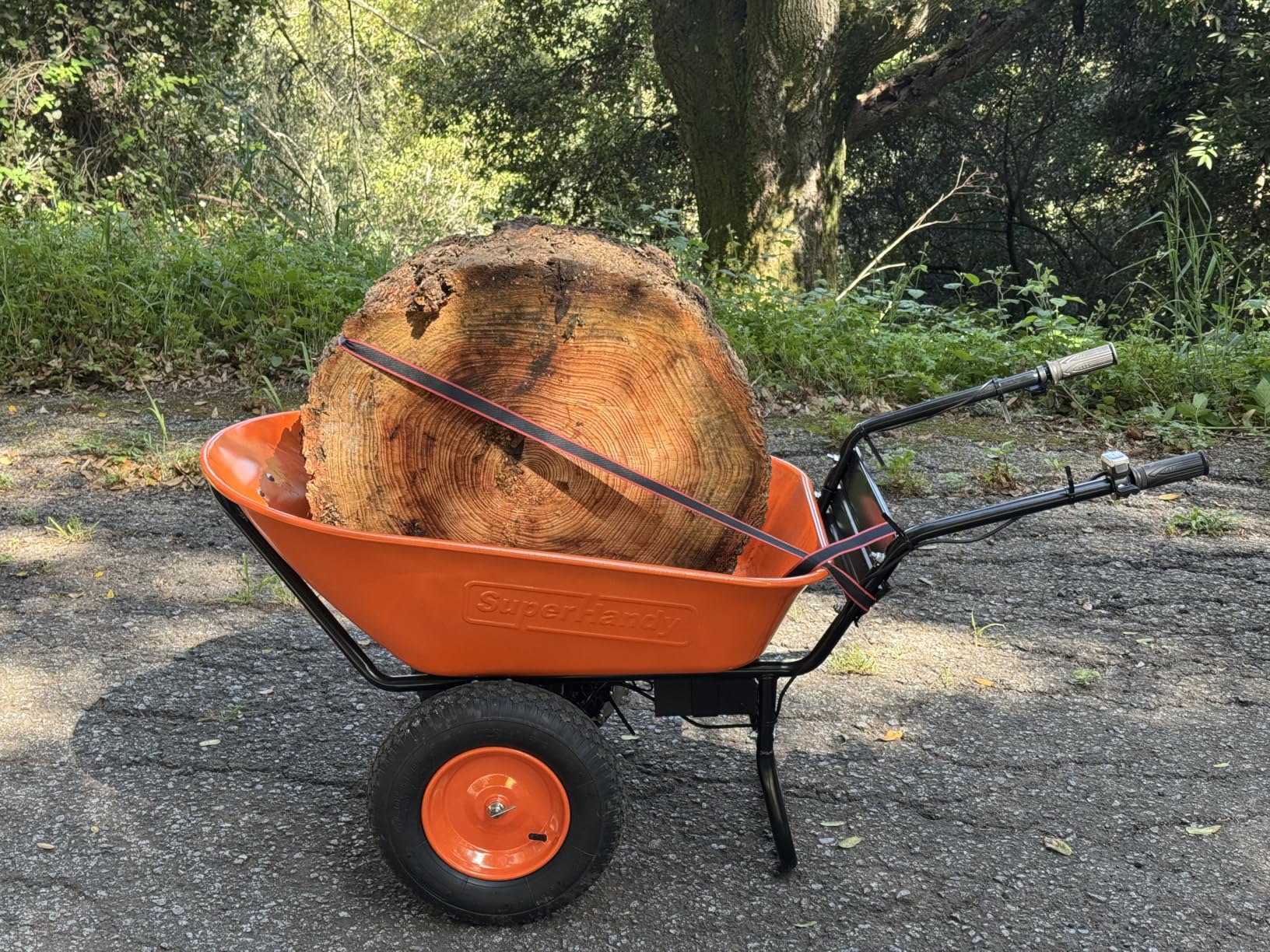 SuperHandy Wheelbarrow Utility Cart Electric 24V DC 330lbs Max Load Barrel Dump Material Debris Hauler (Amazon Exclusive) customer photo 2