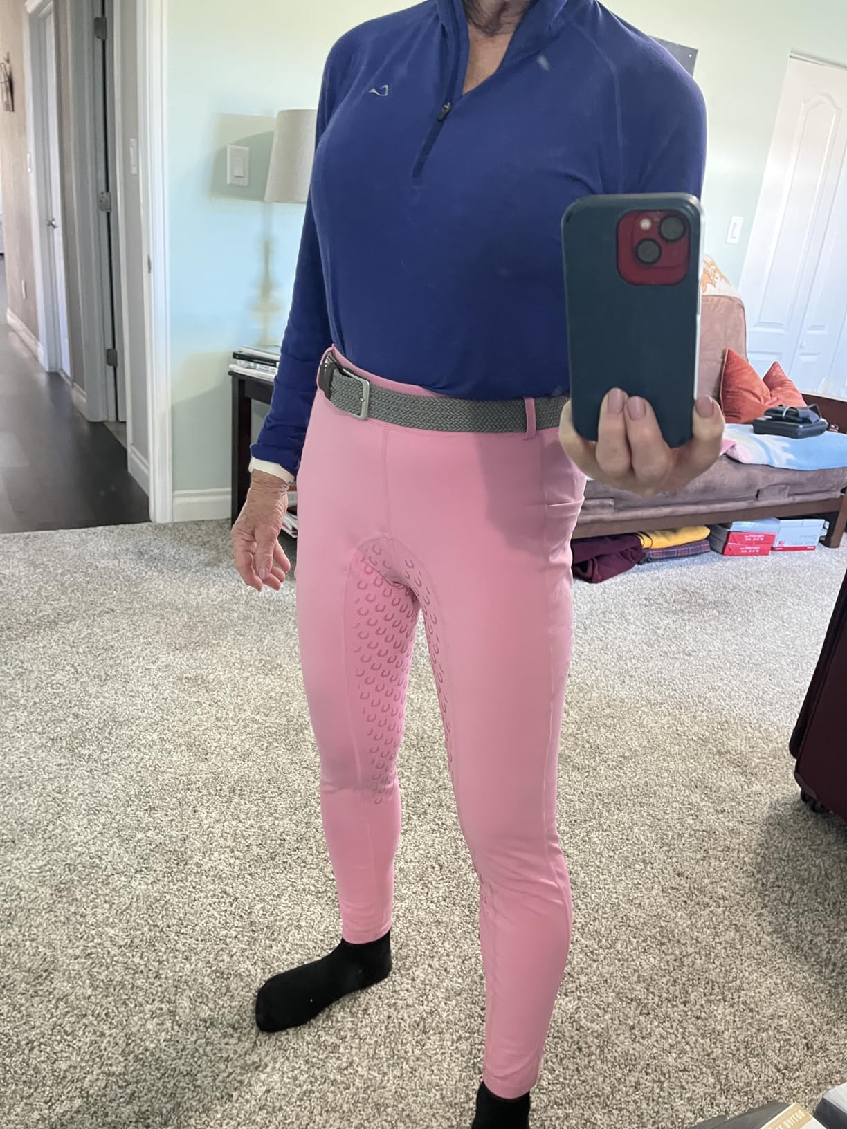 Women's Full Seat Riding Tights Active Silicon Grip Horse Riding Tights Equestrian Breeches customer photo 2