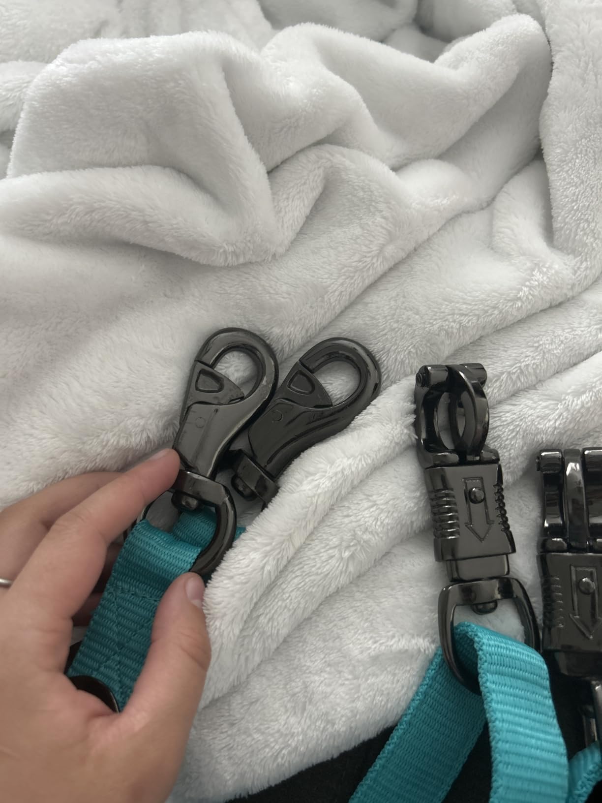 Majestic Ally Pack of 2, Double Thick Trailer Tie for Horse Haulage with Adjustable Buckle, Panic Snap and Bull Snap - 1 Inch by 36 Inch customer photo 1
