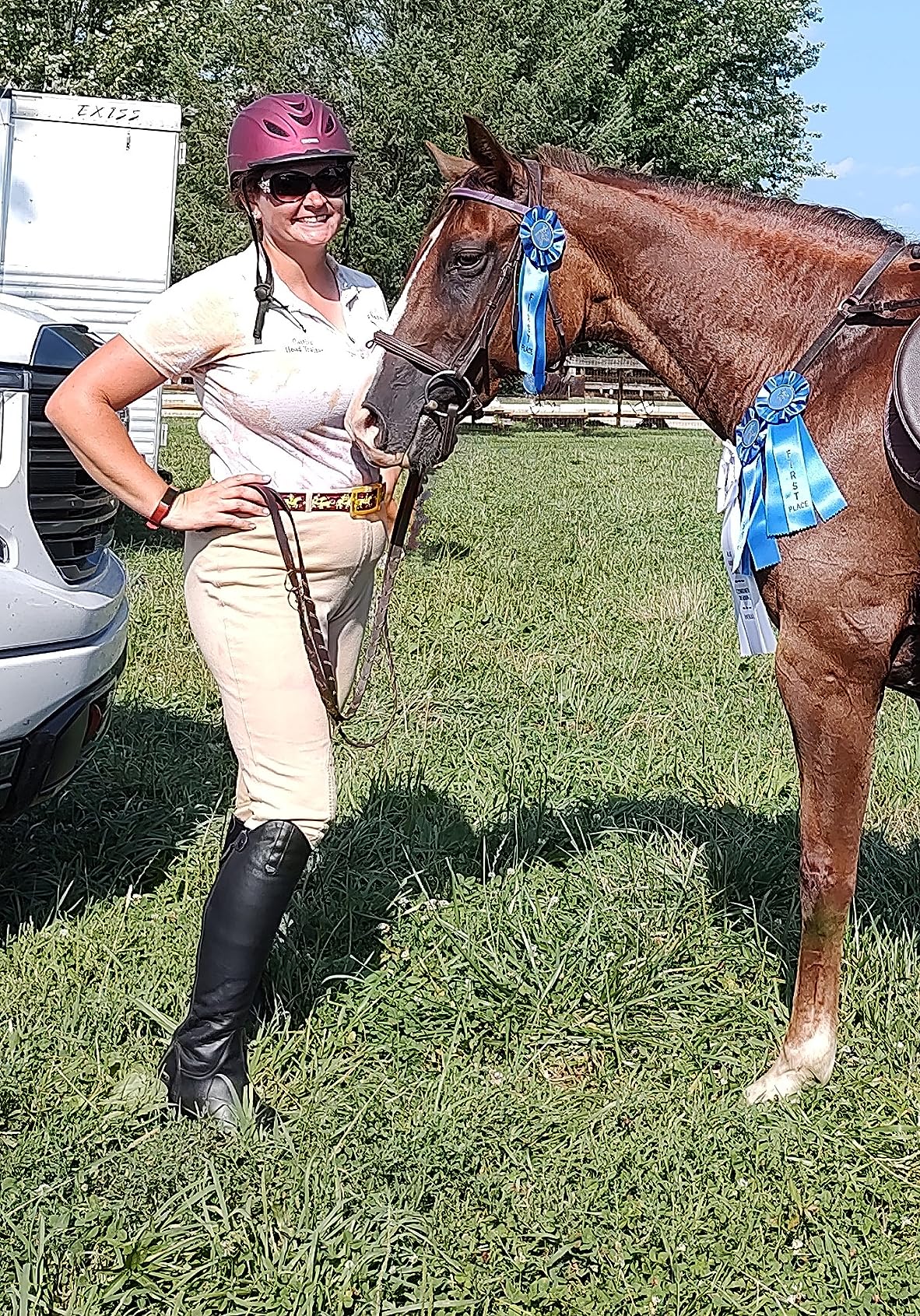 HORZE Synthetic Leather Dressage Tall Riding Boots for Women Equestrian customer photo 1