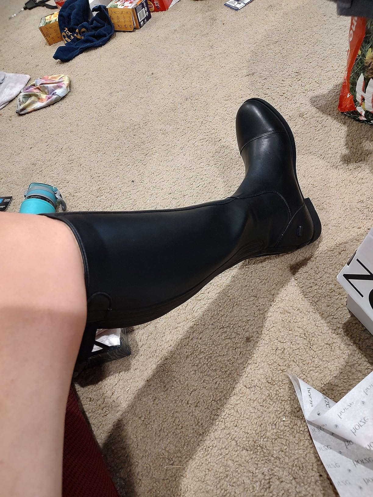 HORZE Synthetic Leather Dressage Tall Riding Boots for Women Equestrian customer photo 2