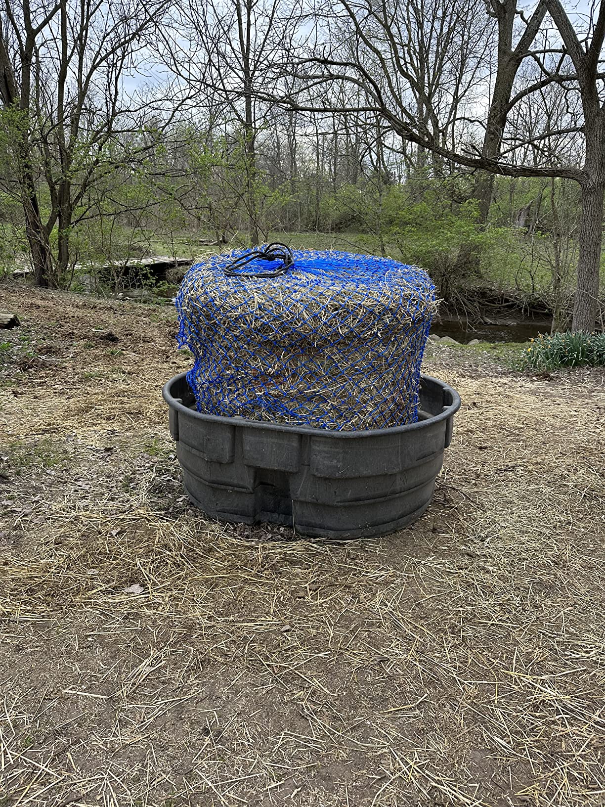 Round Bale Hay Net for Horses, Fits 4-ft Round Bales, 2