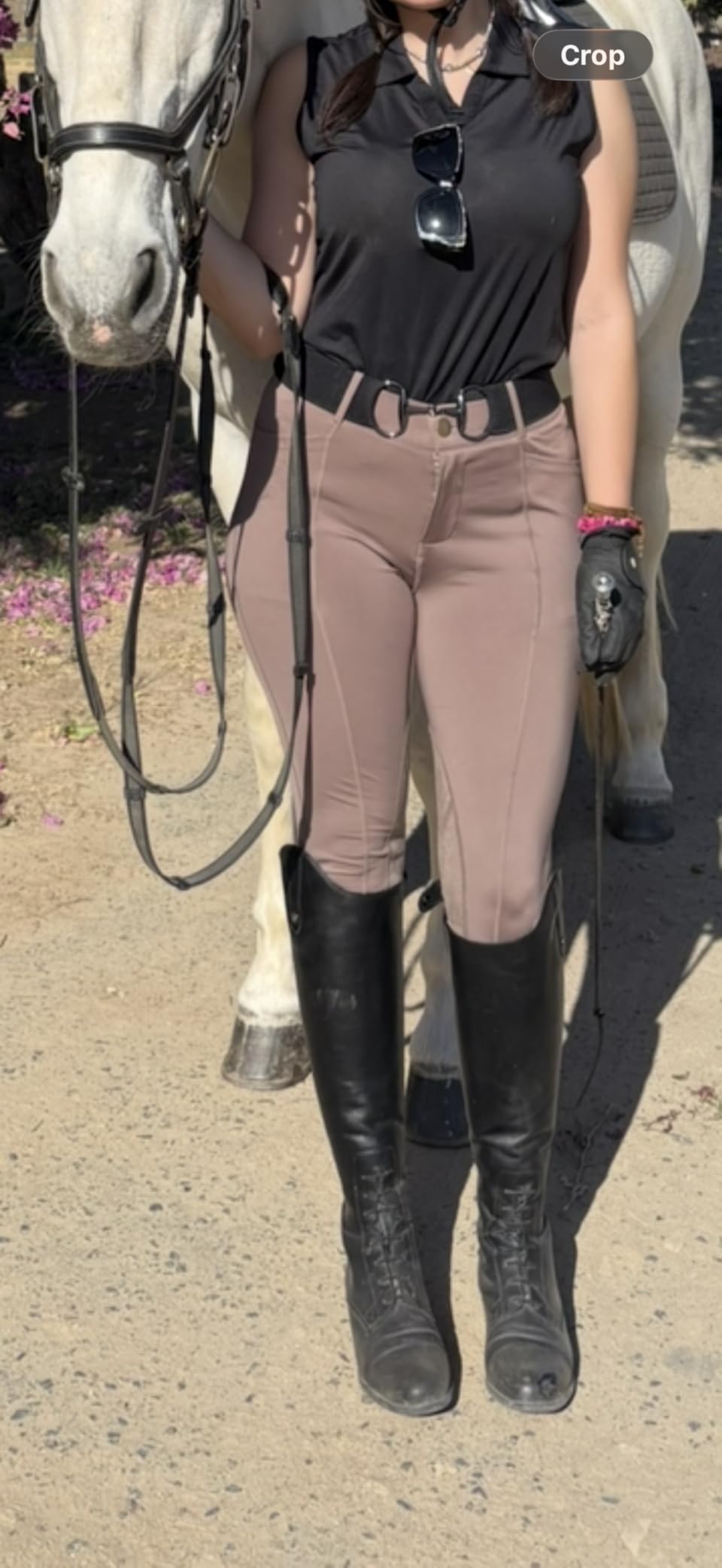 Horse Riding Pants Women Equestrian Breeches Ladies Training Horseback Riding Tights Full Seat Silicone Pockets customer photo 1