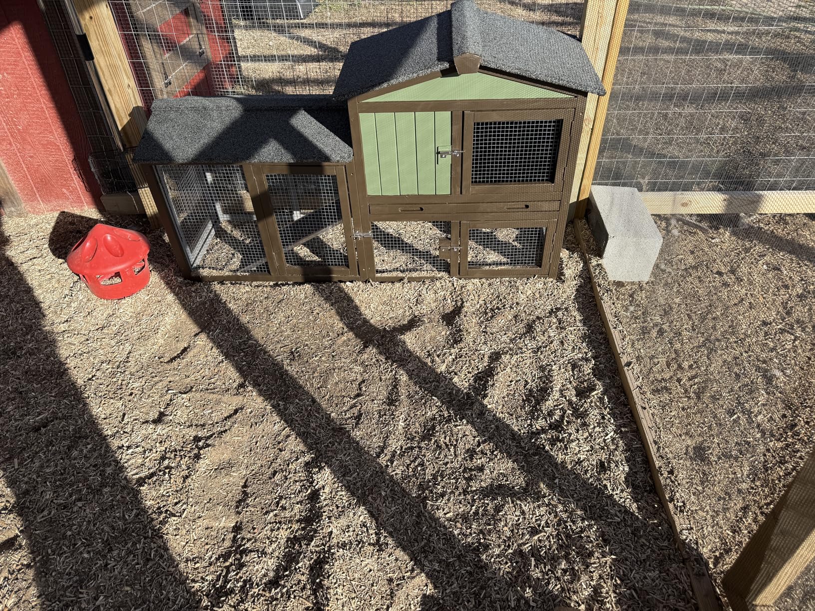Aivituvin Rabbit Hutch Bunny Cage with Double House and Run Indoor Outdoor Guinea Pig House with Deeper No Leak Trays and Wheels customer photo 1
