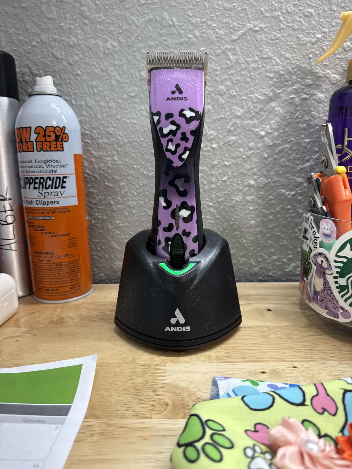 Andis 79170 Pulse Zr II 5-Speed Detachable Blade Clipper, Cordless Animal/Dog Grooming, Removable Lithium Ion Battery, LED Charge Light, Black customer photo 2