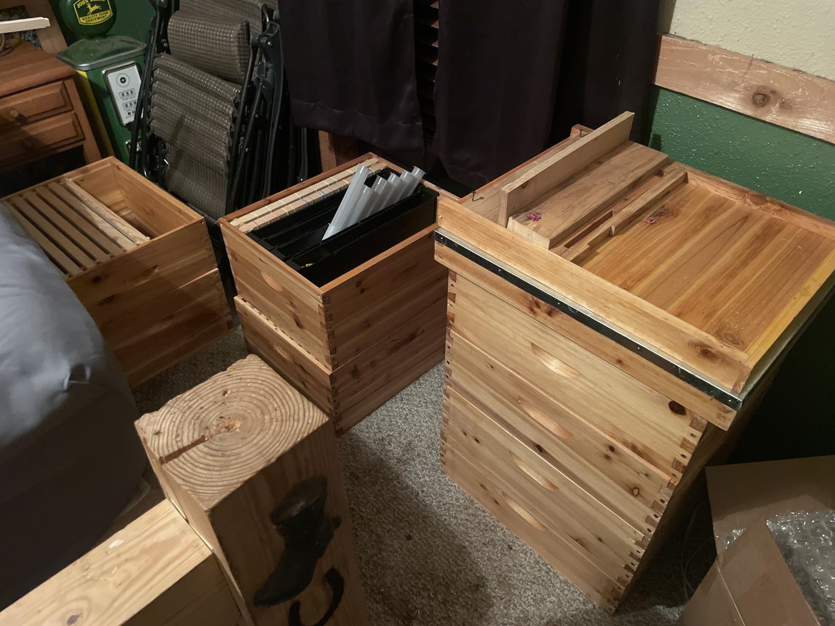 10-Frame Langstroth Bee Hive Complete Bee Hive Kit Beeswax Coated Include Beehive Frames and Waxed Foundation Sheets for Beekeeper (2 Deep Beehives Box & 1 Medium Box) customer photo 2