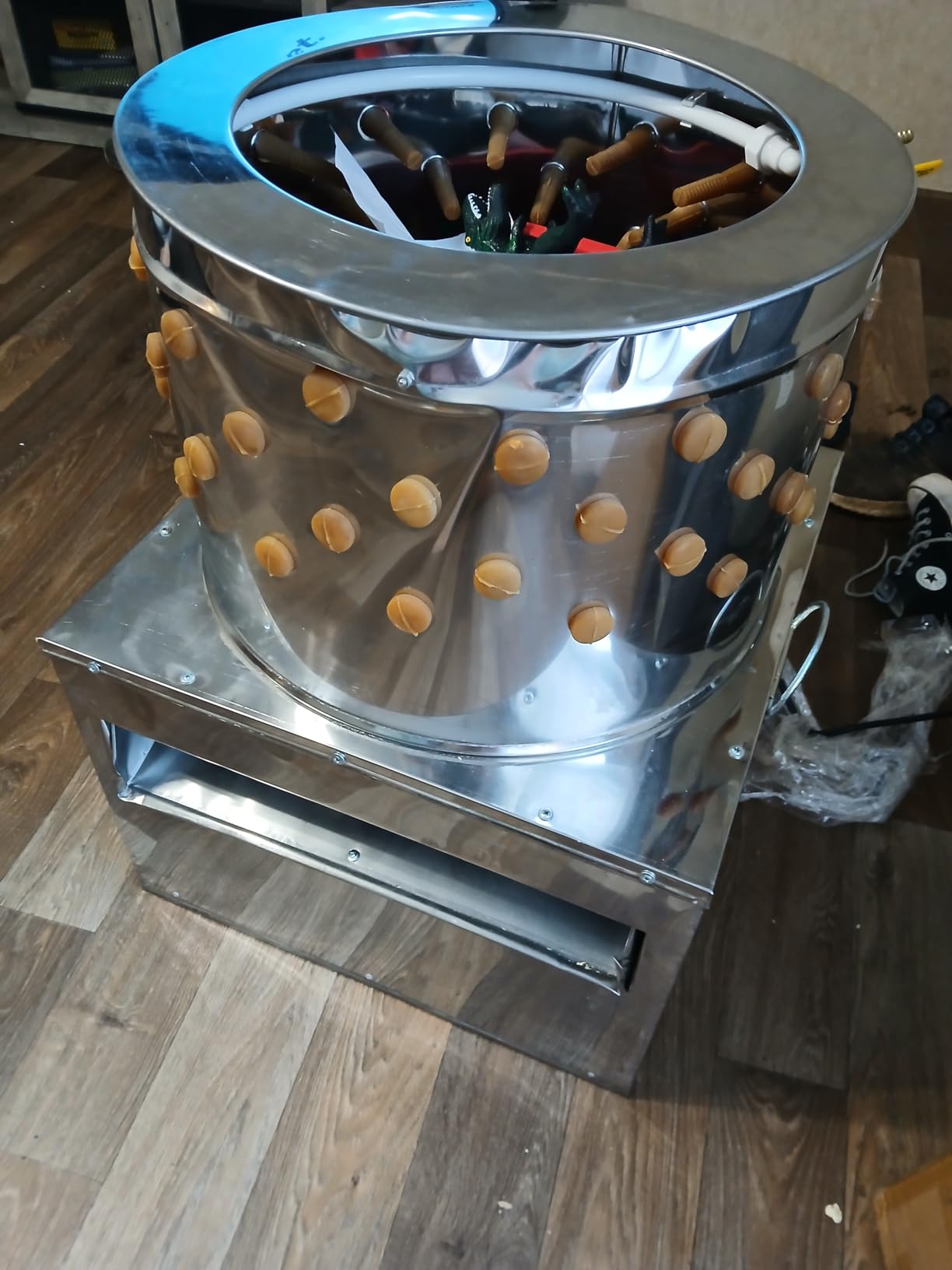 20'' Stainless Steel Chicken Plucker Machine, Plucking Machine De-Feather 1500W 275R/min, Fowl Food Processor Electric, FPPS-JQTMJ-50ZJ0 customer photo 1