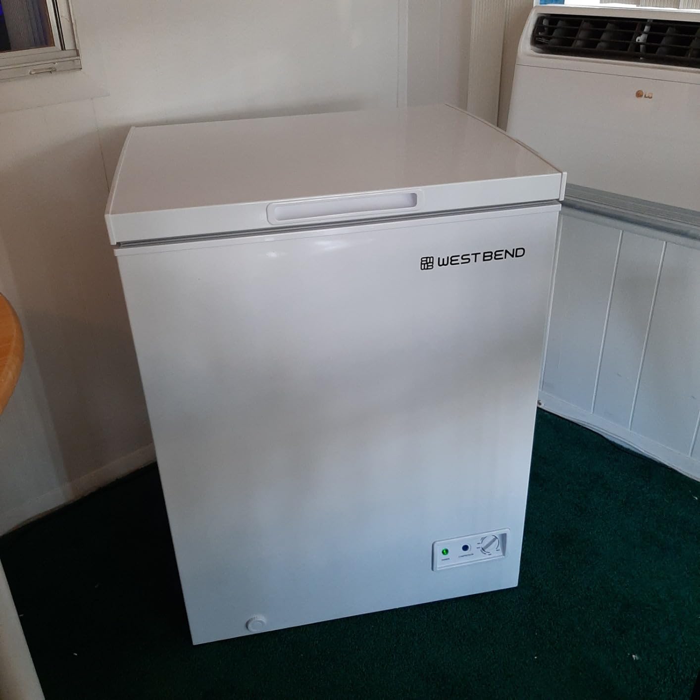 West Bend Chest Freezer with Temperature Control, 7.0 cu. ft., White | West Bend Chest Freezer, Adjustable Temperature Control, Removable Storage Basket, 7.0 cu. ft., White customer photo 2