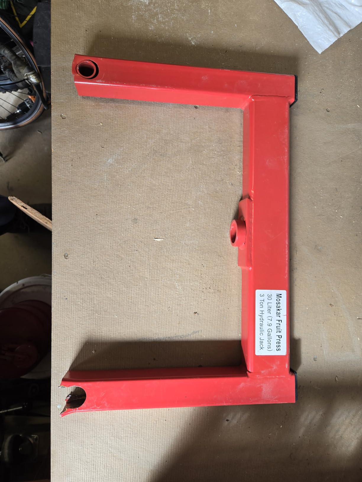 7.93 Gallon / 30L Mosakar Hydraulic Fruit Press. 3 Ton Pressure. Parts contact with Juice are AISI 304 Stainless Steel. Hydraulic Apple Grape Wine Cider Juice Press customer photo 2