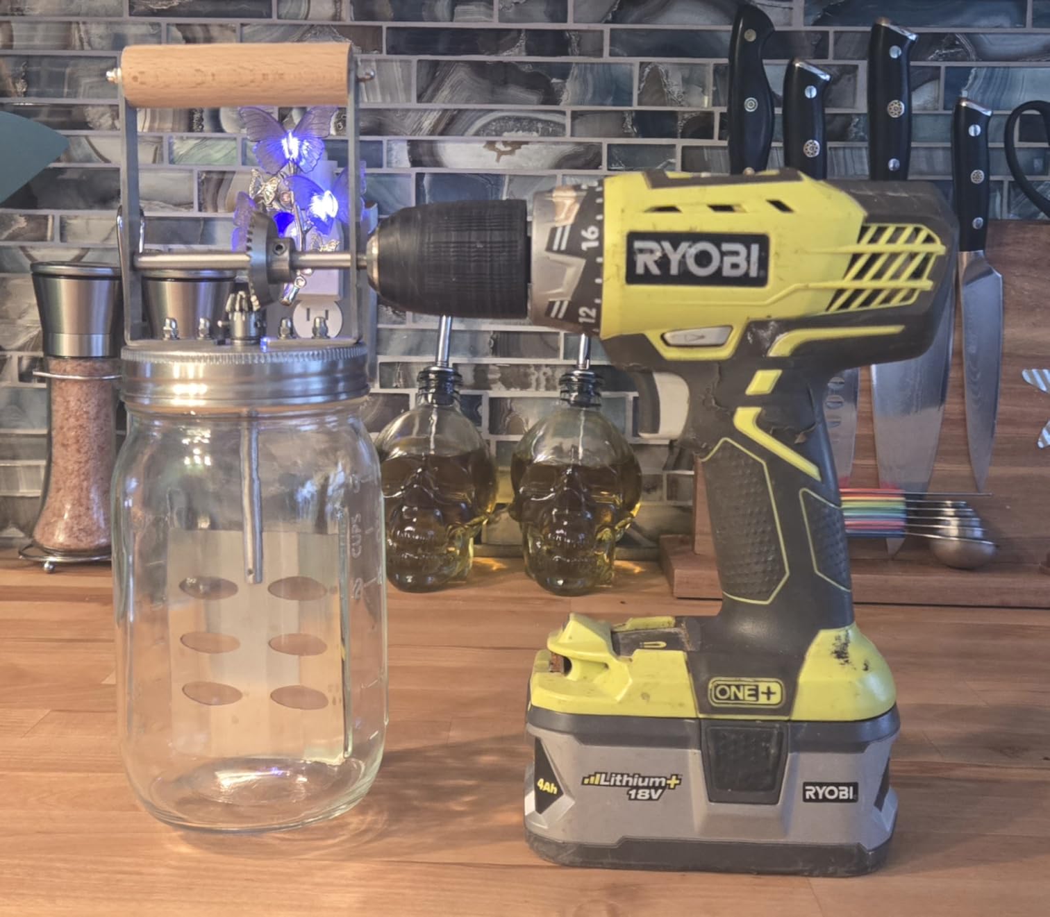Premium Butter Churner - Makes Fresh Homemade Butter in 10 Minutes | 32oz Glass Jar with Stainless Steel Paddle | Hand Crank Butter Maker customer photo 1