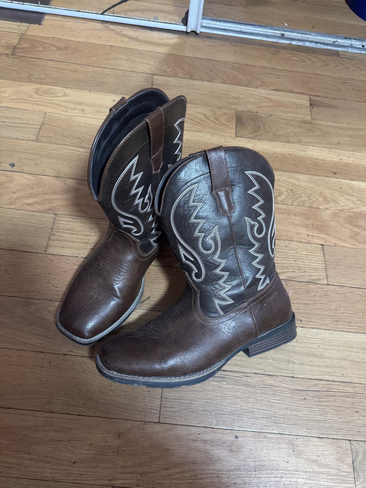 Cowboy Boots For Men with Wide Square Toe Western Retro Boot customer photo 1
