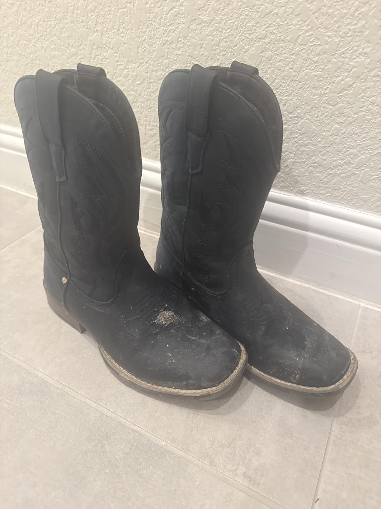 Cowboy Boots For Men with Wide Square Toe Western Retro Boot customer photo 2