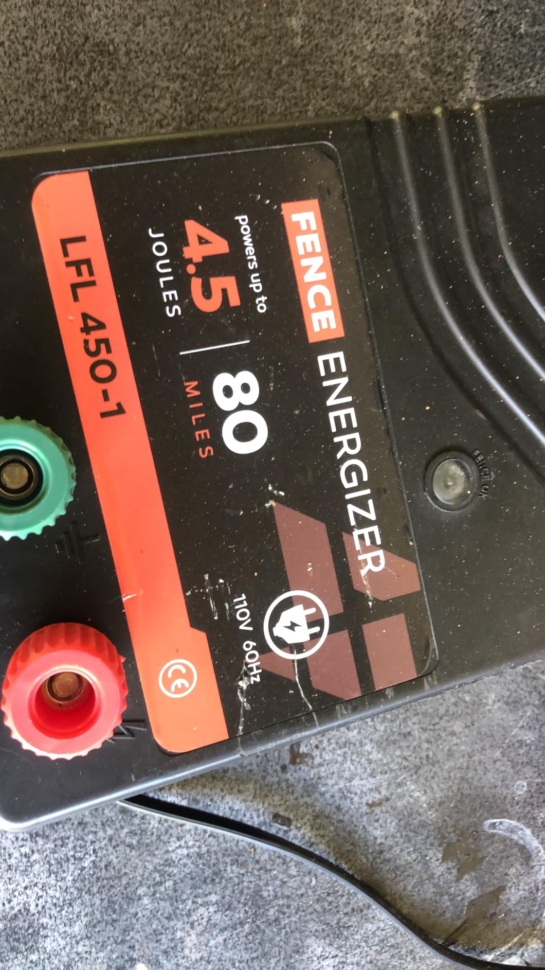 Electric Fence Charger AC Powered 80 Miles 250 Acres, 110 Volt 4.5 Joule Plug-in Electric Fence Energizer, Output Voltage Max 10 kV for Livestock, Preventing Predators from Intruding customer photo 1