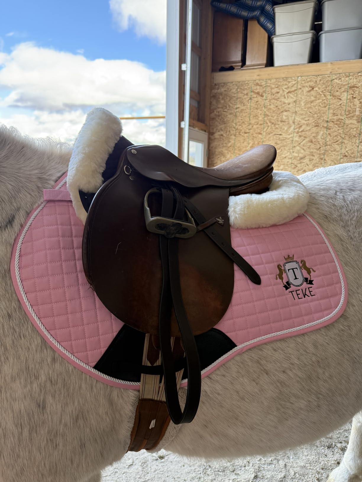 T TEKE Close Contact Saddle Pads, 100% Cotton English Saddle Pads for Horses with Moisture-Wicking and Breathable Lining customer photo 1