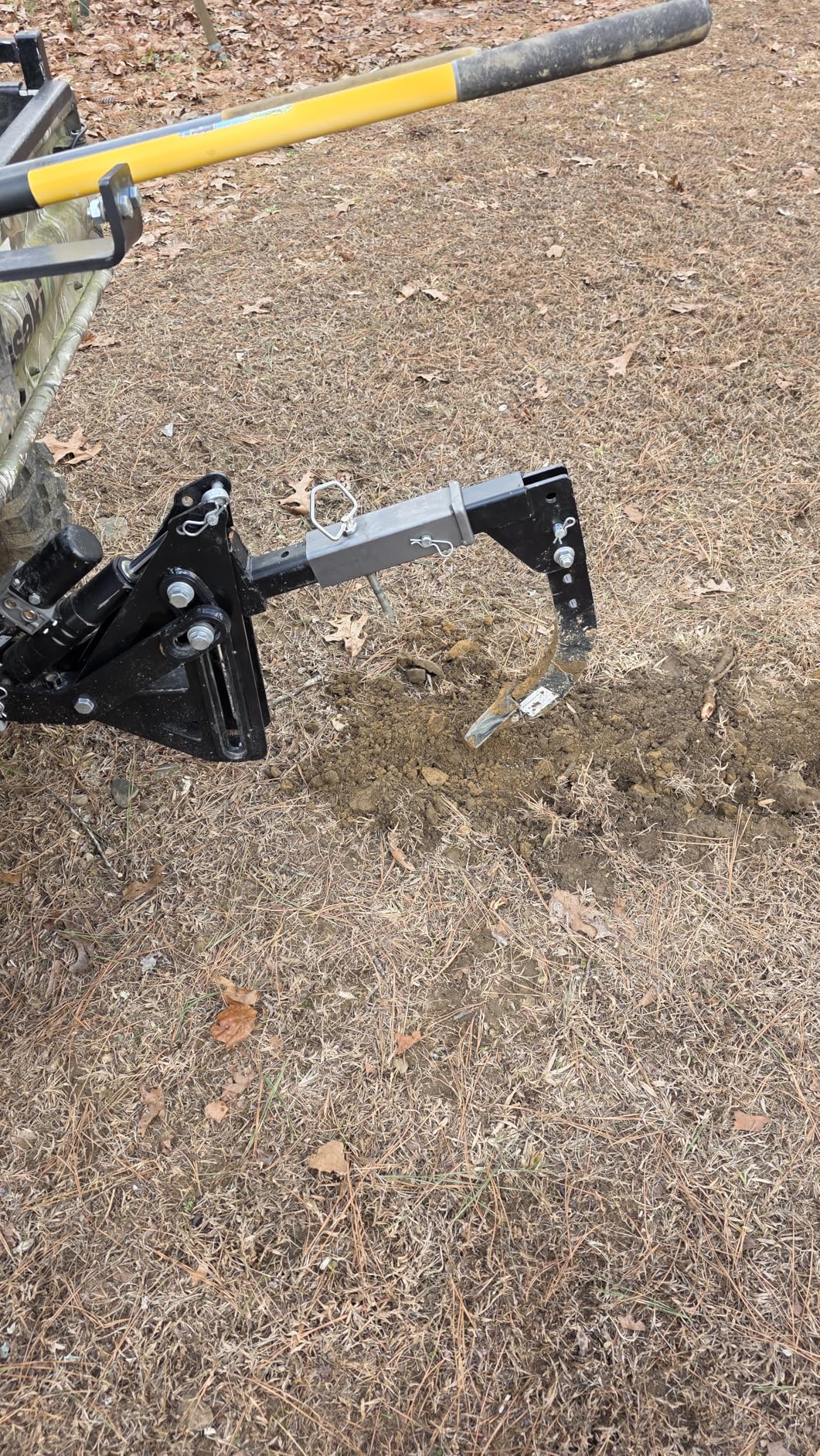 Hitch Mounted Trencher Fits 3 Point Hitch, Heavy Duty Subsoiler, Hitch Lawn Ripper for ATV/UTV Tractor, Updated Adjustable 16