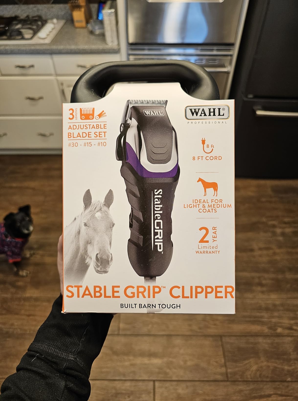 Wahl Pro Animal Stable Grip - Comprehensive Equine Grooming Kit - Light Body Clipping - Trimming Face, Ears & Fetlocks - Stable Grip Clipper - Easy-to-Adjust Cutting Lengths - Long Power Cord customer photo 1