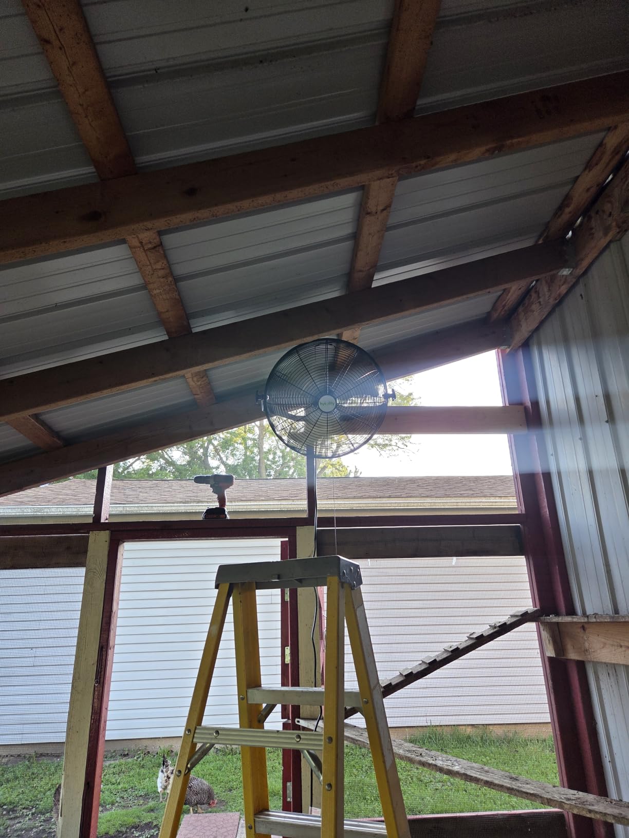 hykolity 6500 CFM 24 in. High Velocity Industrial Wall Fan, 3-Speed, Heavy Duty Wall Mount Oscillating Shop Fan for Commercial, Warehouse, Garage, Workshops, Factory and Jobsites- UL Listed customer photo 1