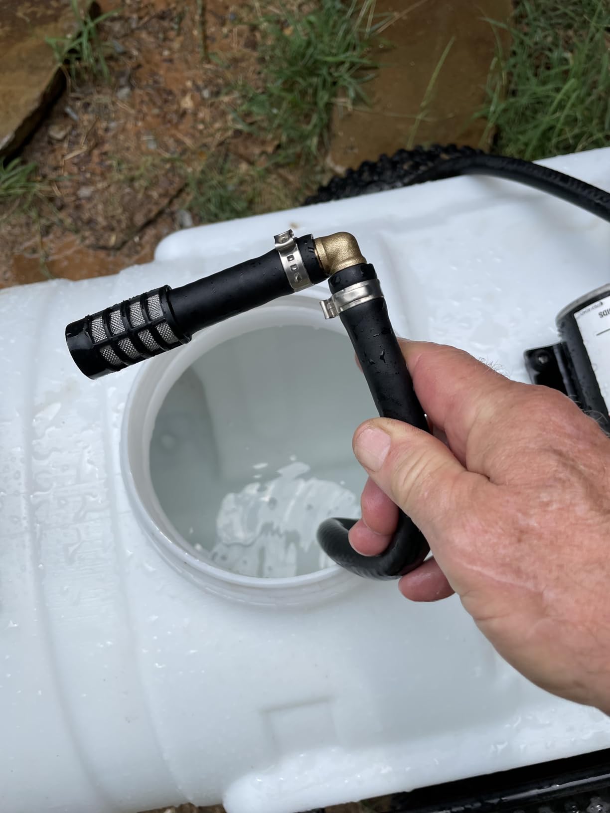 Chapin 97664: Made in The USA 15-Gallon Tow-Behind 2.5GPM/12V EZ Mount Deluxe Multi-Purpose ATV/UTV Tank Sprayer for Lawn & Garden, Farm & Acreage, Weed Control, with 2-Nozzle Spray Boom Attachment customer photo 1