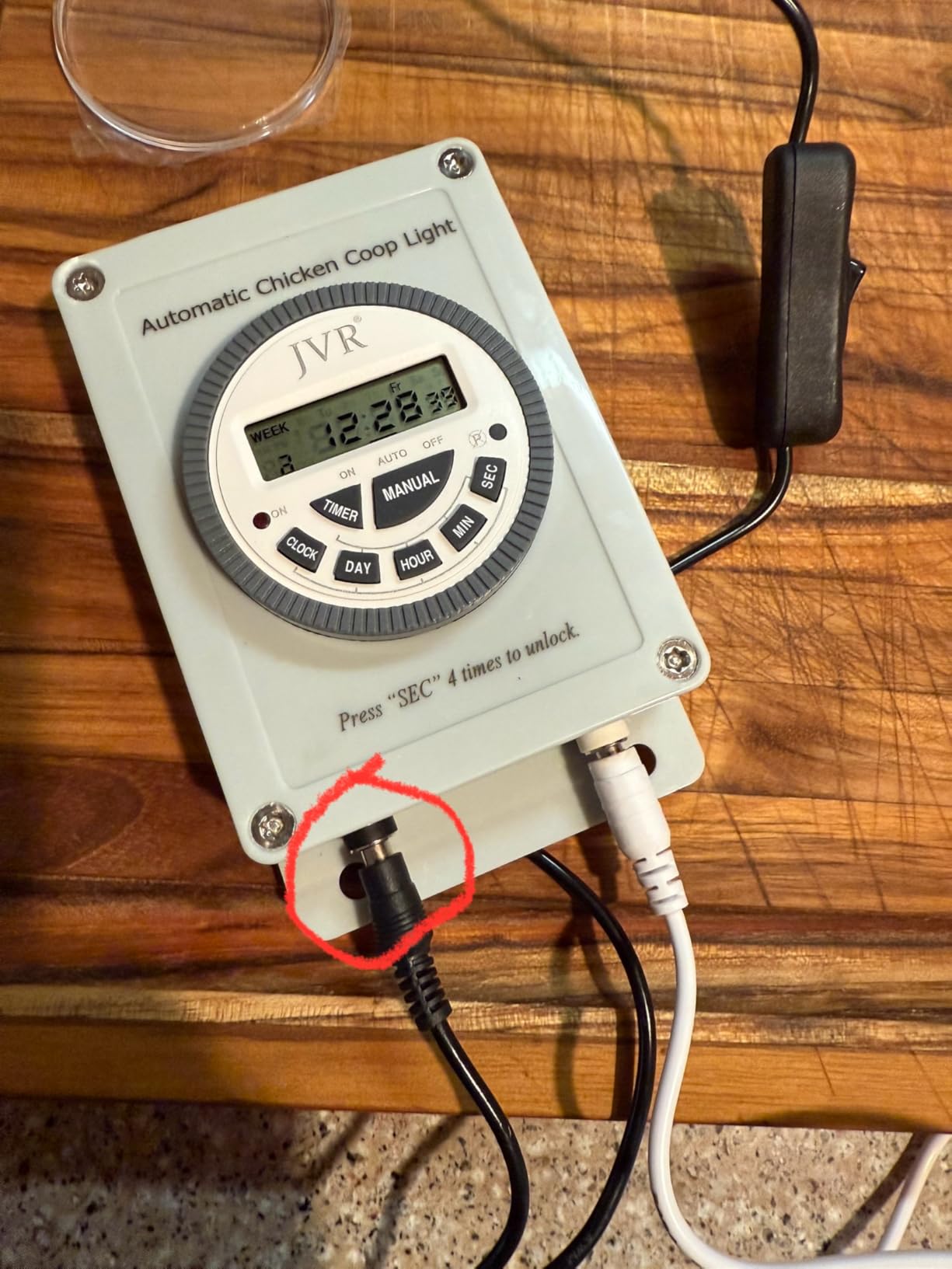 JVR Chicken Coop Light with Timer to Boost Egg Production | Automatic smart LED laylight perfectly times your coop lighting to keep hens laying eggs all winter long customer photo 1